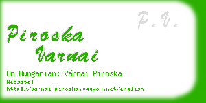 piroska varnai business card