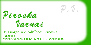 piroska varnai business card